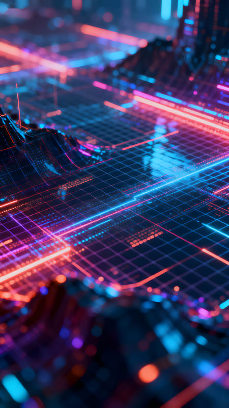 科技感十足的数字世界呈现图片