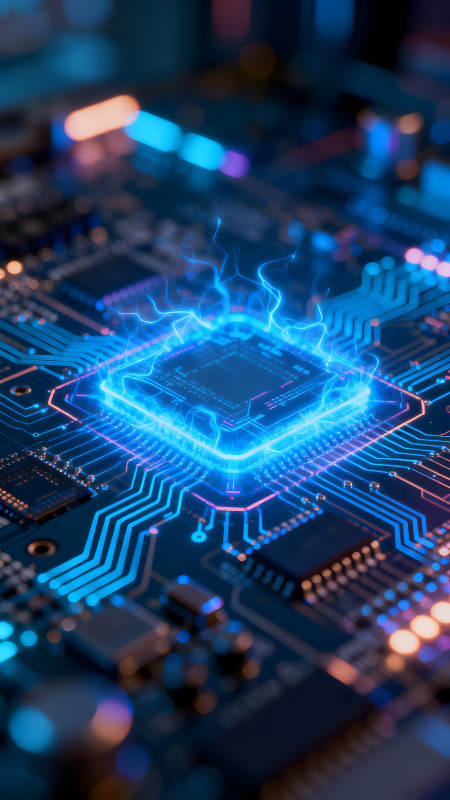 电路板上的发光芯片图片