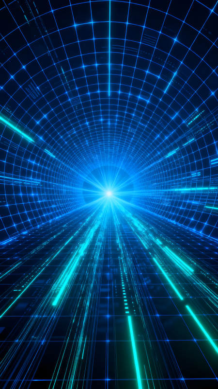 蓝光隧道科技感图片