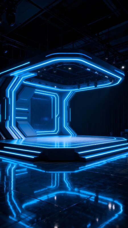 未来感十足的科技舞台图片
