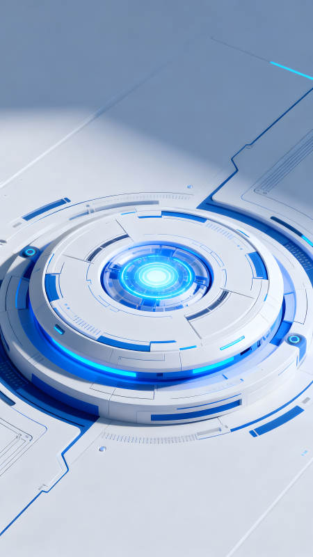 未来科技感十足的蓝色发光装置图片