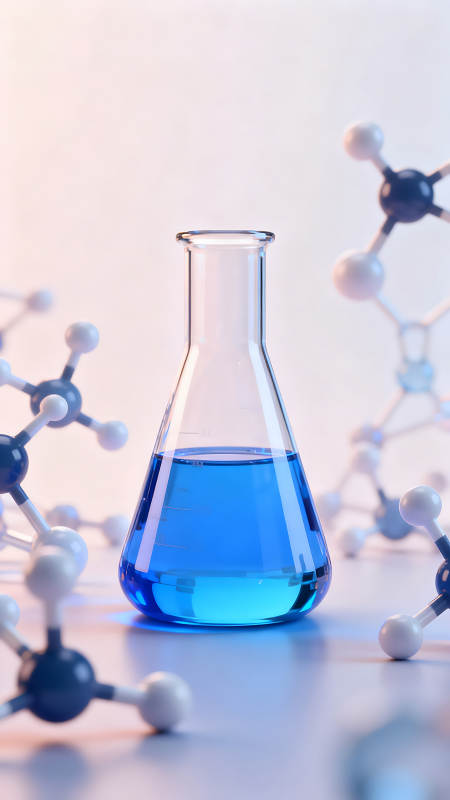 化学实验场景蓝色液体科学研究图片