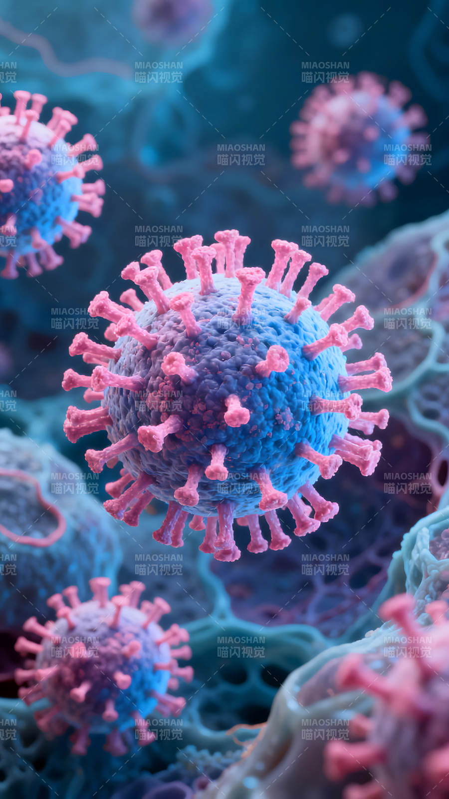 病毒细节微观图解图片