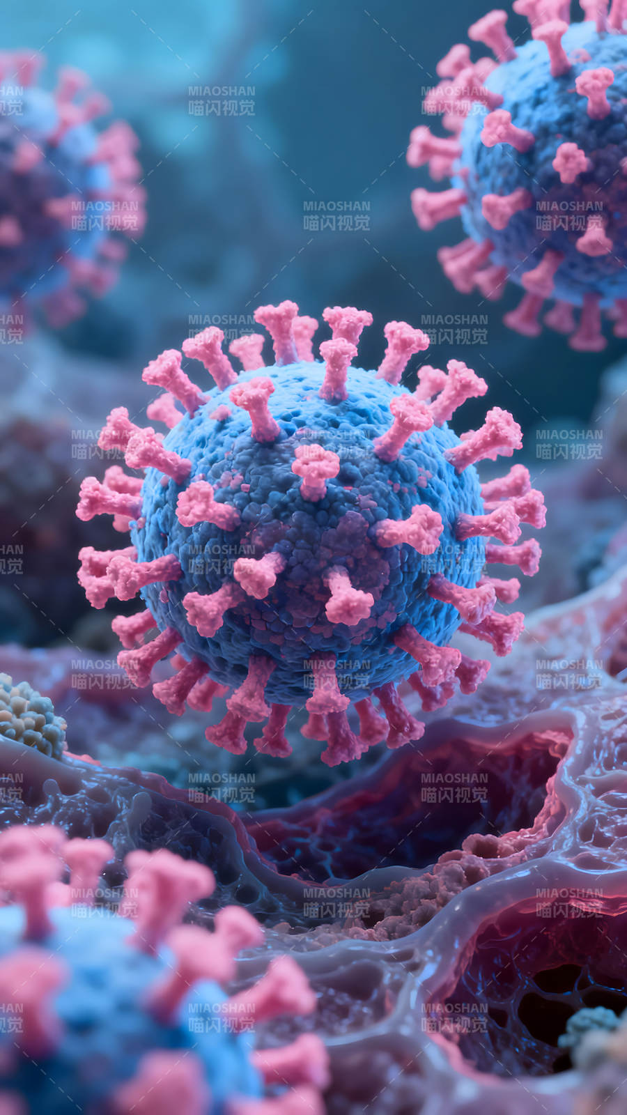 病毒细节微观景象展示图片