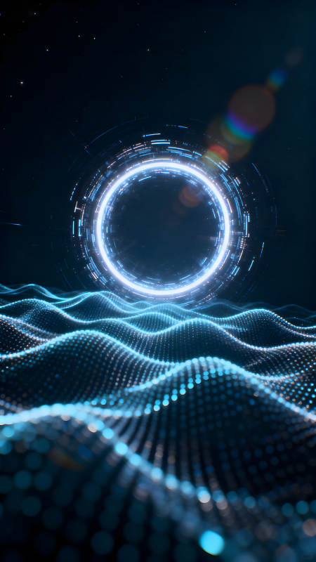 未来科技感抽象宇宙光环图片