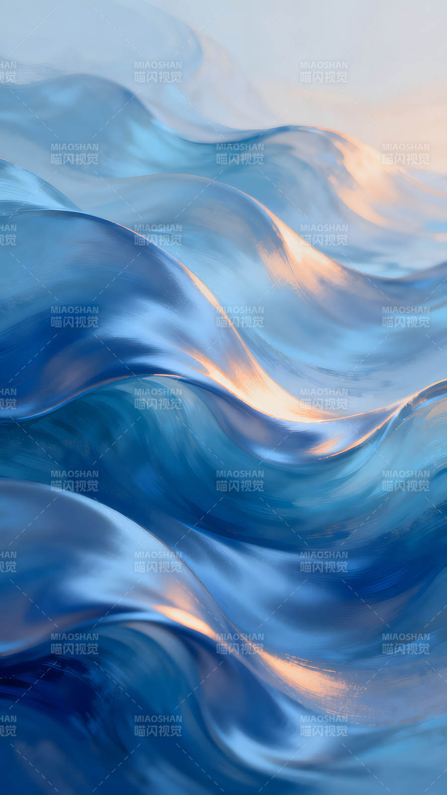 水波流动天空光影艺术氛围图片