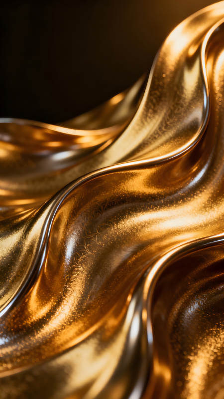 金色丝绸流动光影质感图片