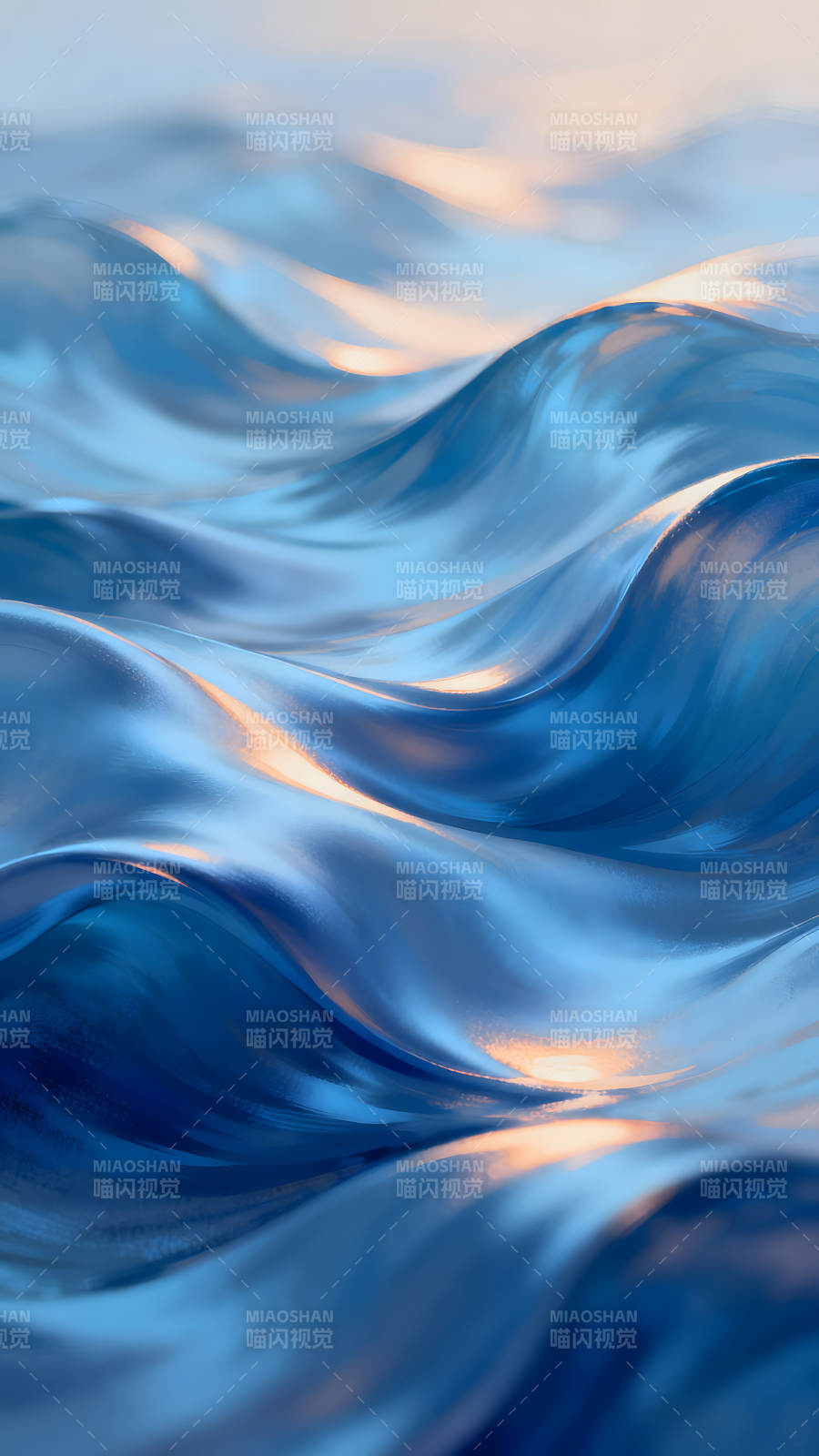 水面波纹抽象画图片