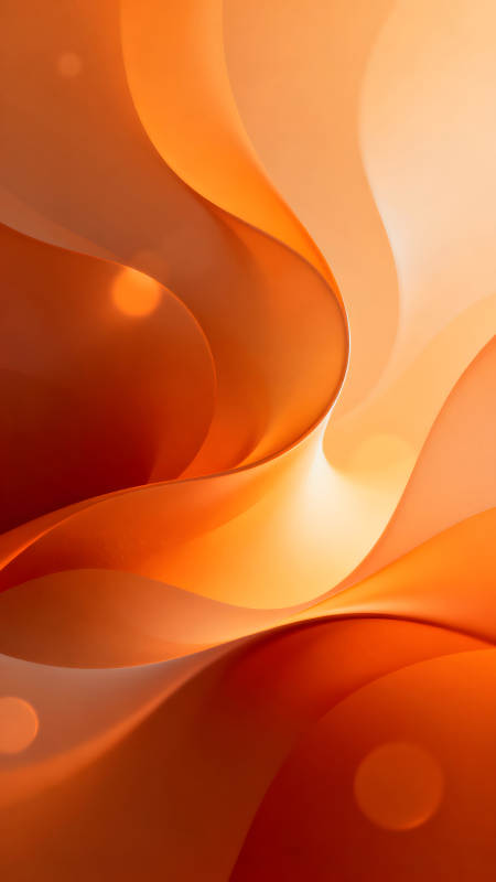 橙色抽象流动感设计图片