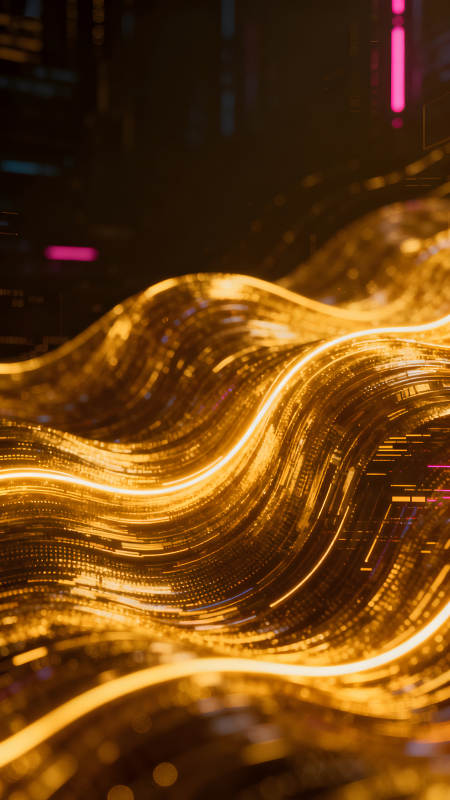 金色科技光流涌动图片