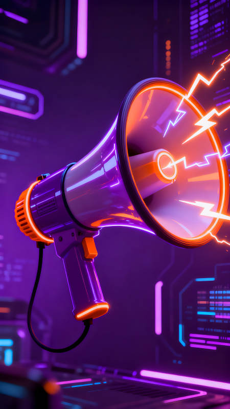 未来风格扬声器电光闪耀图片