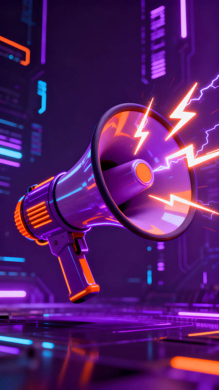 未来感扩音器炫酷科技风图片