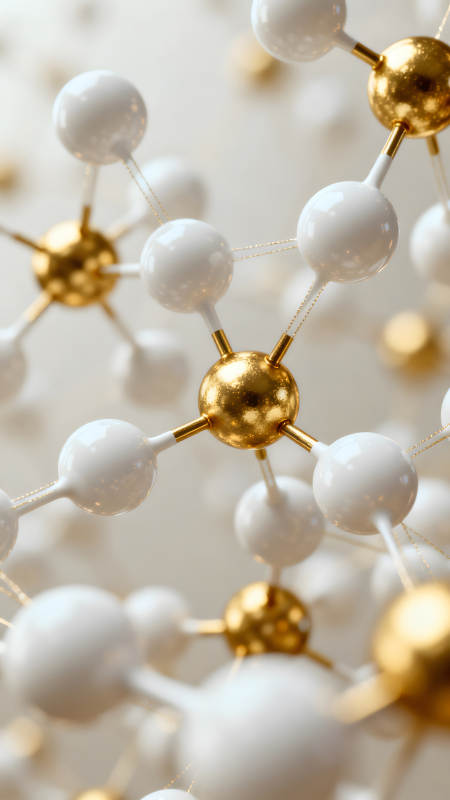 分子结构金与白图片