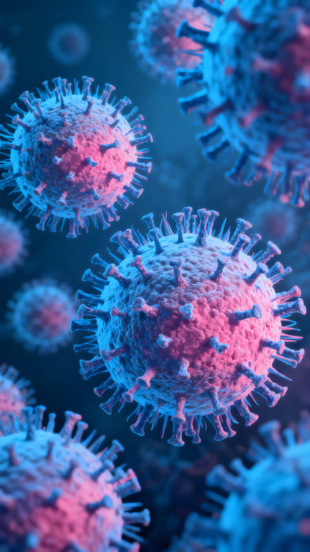 病毒微观世界渲染图图片