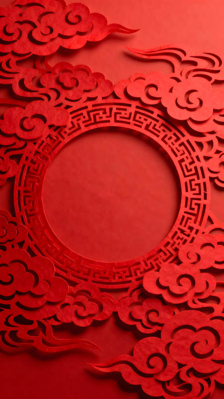 红色喜庆中国风装饰图图片