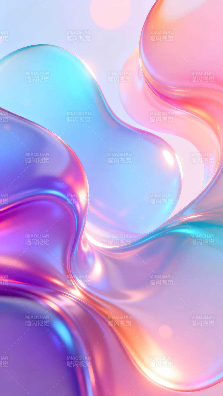 抽象流体光影梦幻色彩交织图片