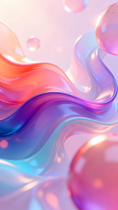 抽象流体艺术色彩斑斓的梦幻景象图片