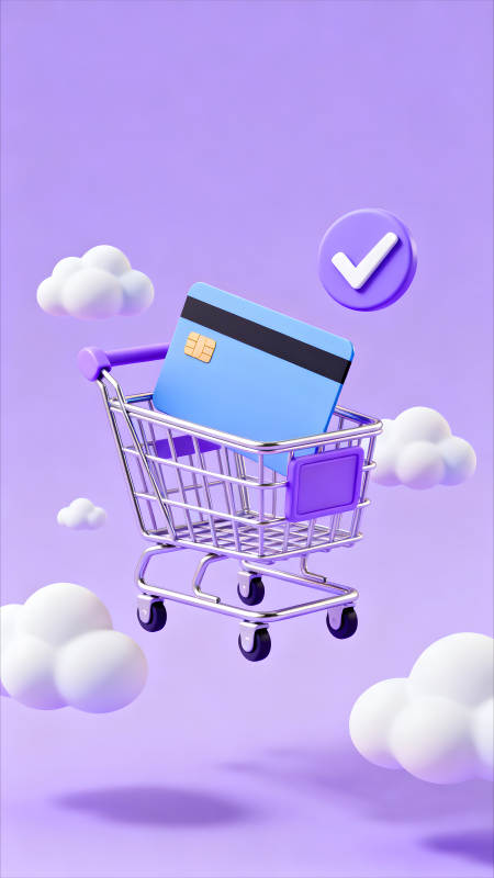 电商购物概念图支付成功图片