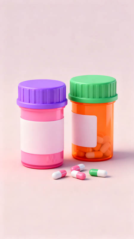 药品展示药瓶药丸静物图片