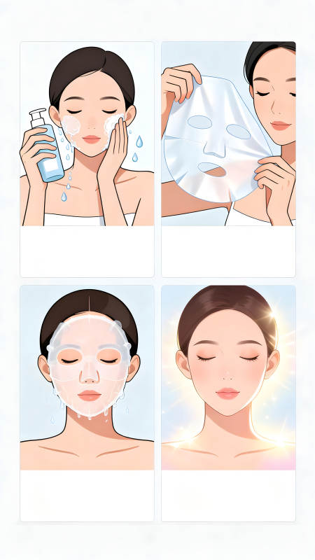 护肤步骤图示面膜使用方法图片