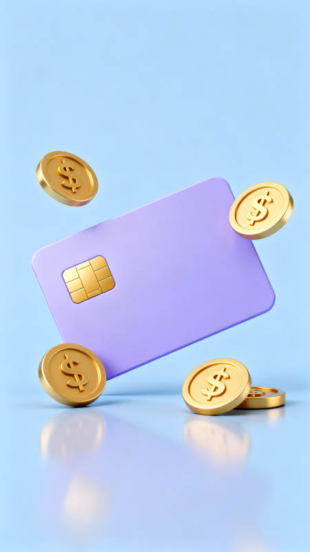 信用卡与金币组合设计图片