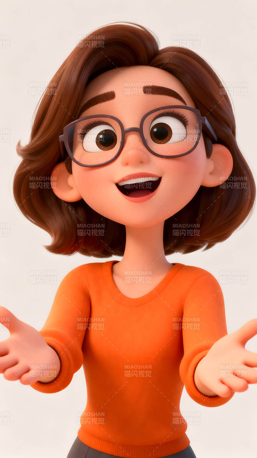 卡通人物热情欢迎图片