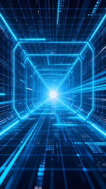 科技感蓝色隧道数字通道未来感图片