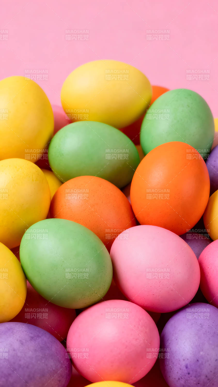 彩色复活节彩蛋特写图片