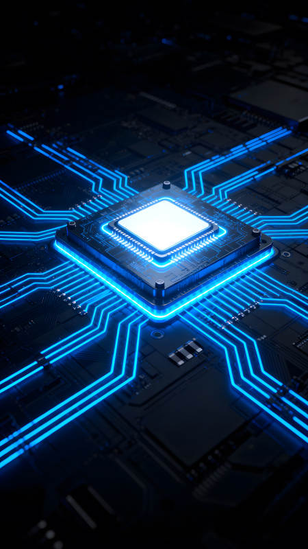 电子芯片特写科技感十足图片