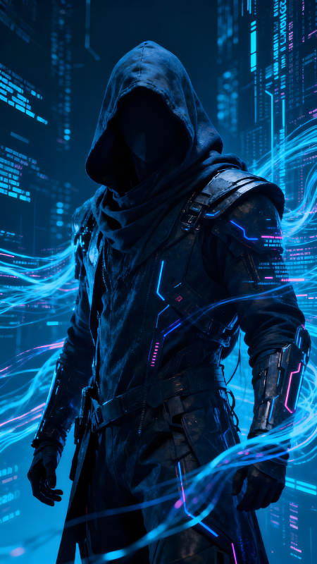 未来战士笼罩神秘黑暗图片