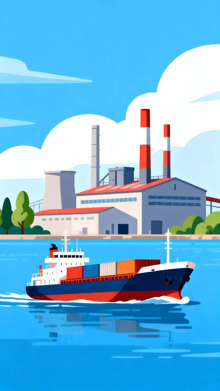 航运场景工业区货船图片