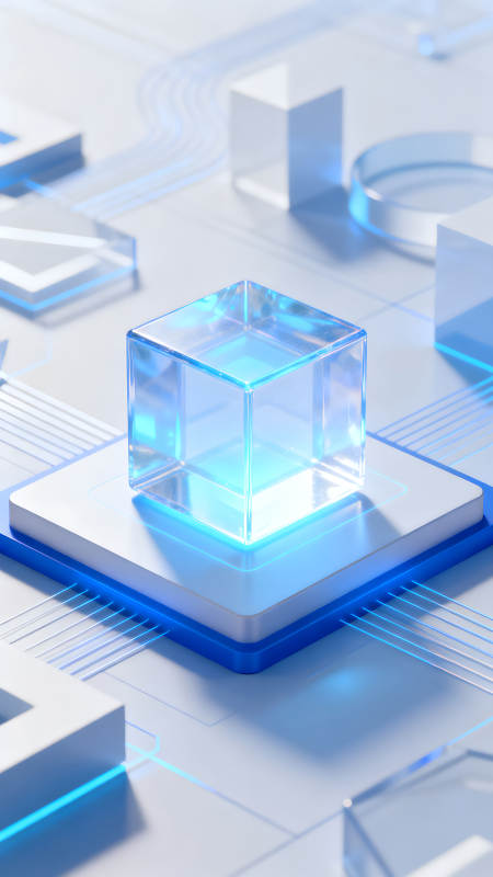 未来科技感光感立方体图片