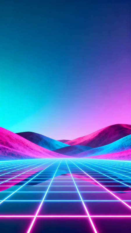 霓虹灯光下的风景图片