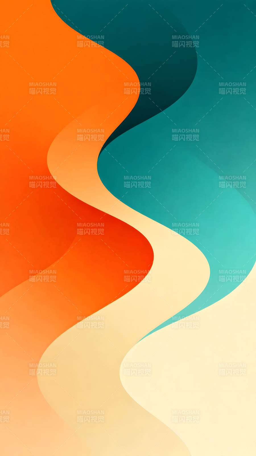 抽象的彩色波浪背景设计图片