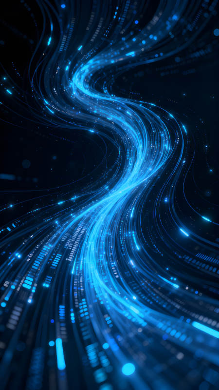 蓝光数据流动的抽象图图片