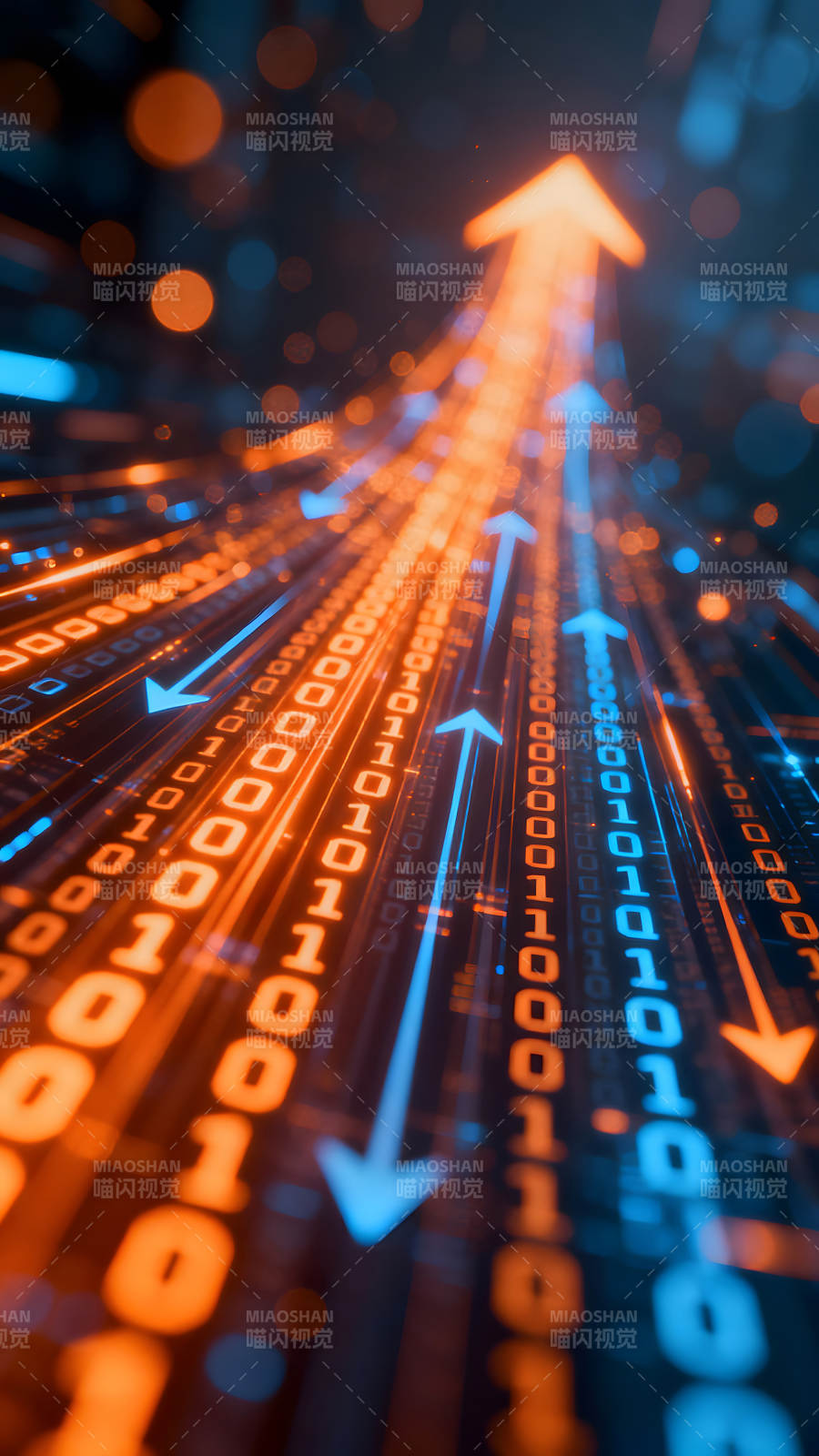 数据流动与上升趋势图片