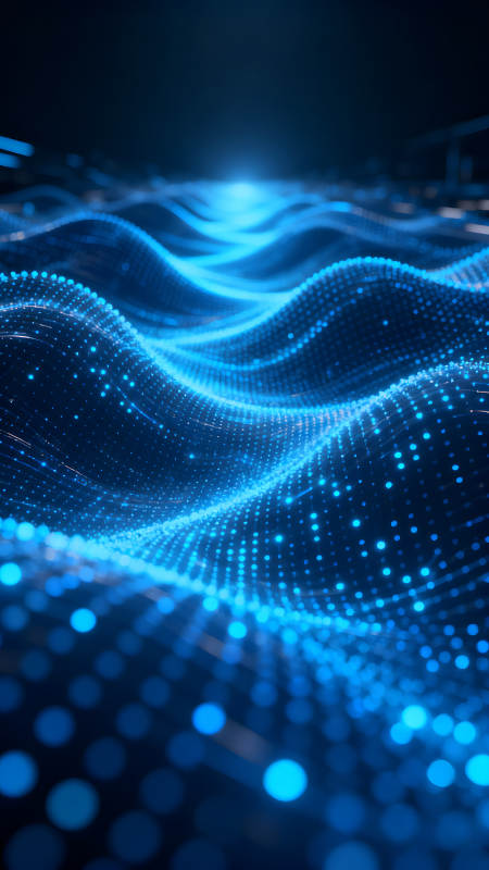 蓝色科技波浪特效未来感图片