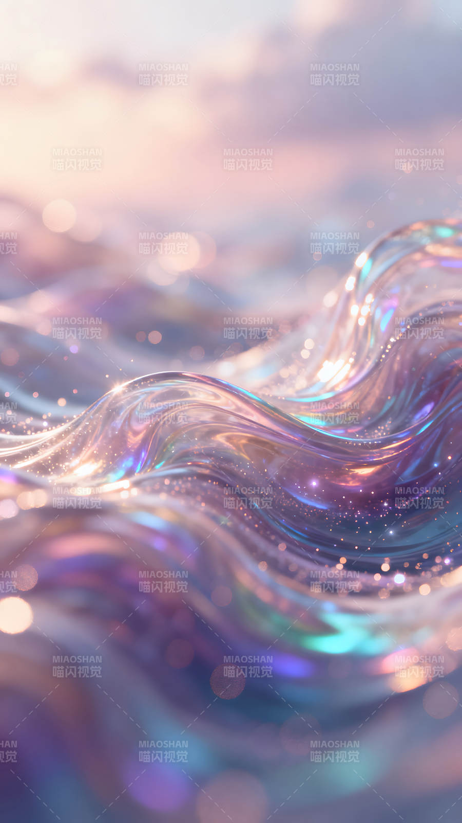 梦幻水波光影流淌温柔图片