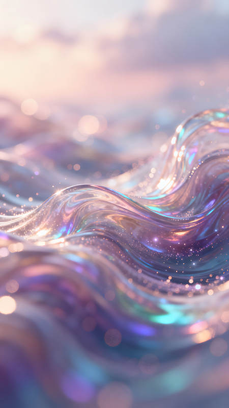 梦幻水波光影流淌温柔图片