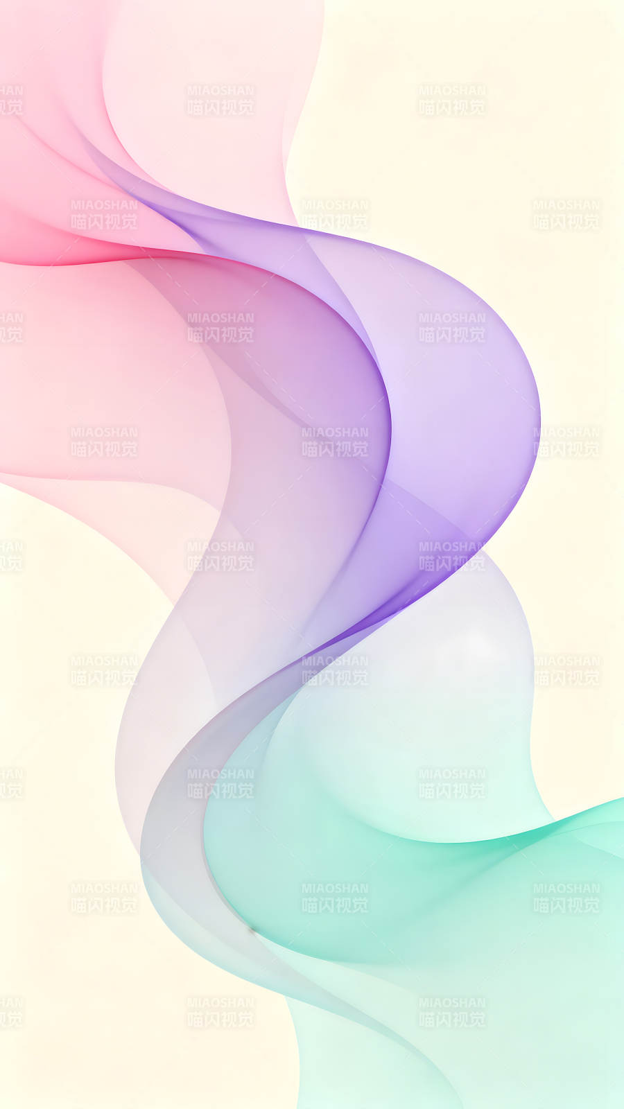 柔和色彩的抽象飘带图片