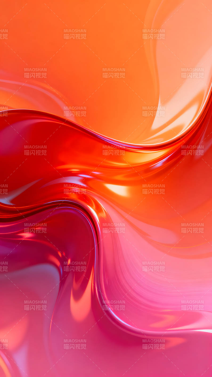 抽象的红橙色流动质感图片