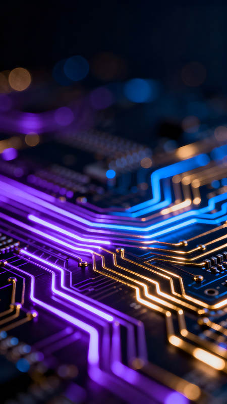 电路板特写科技感十足图片