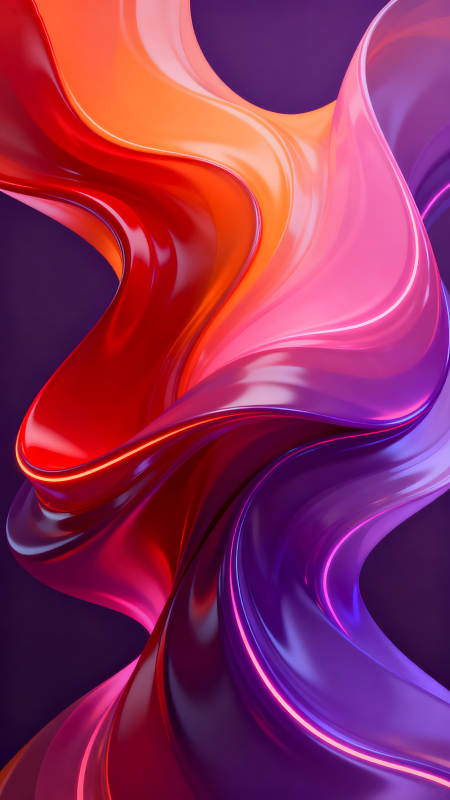 抽象流体线条色彩绚丽图片