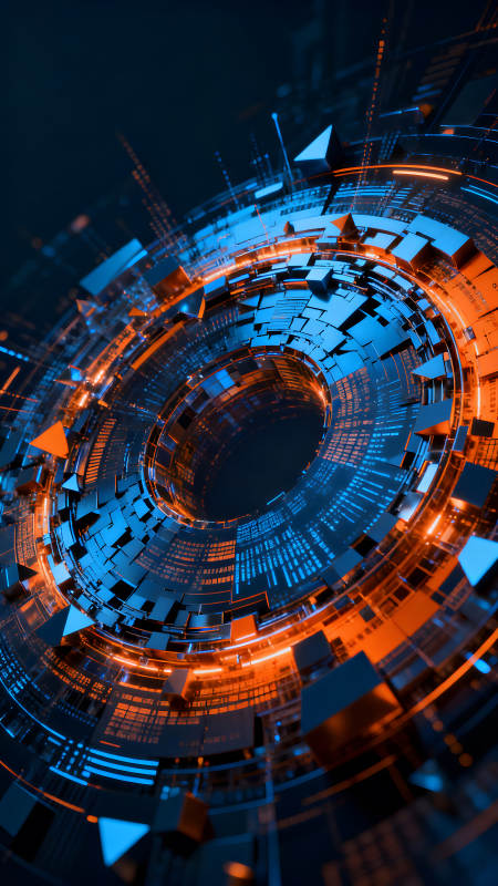 科技感抽象圆环设计图片