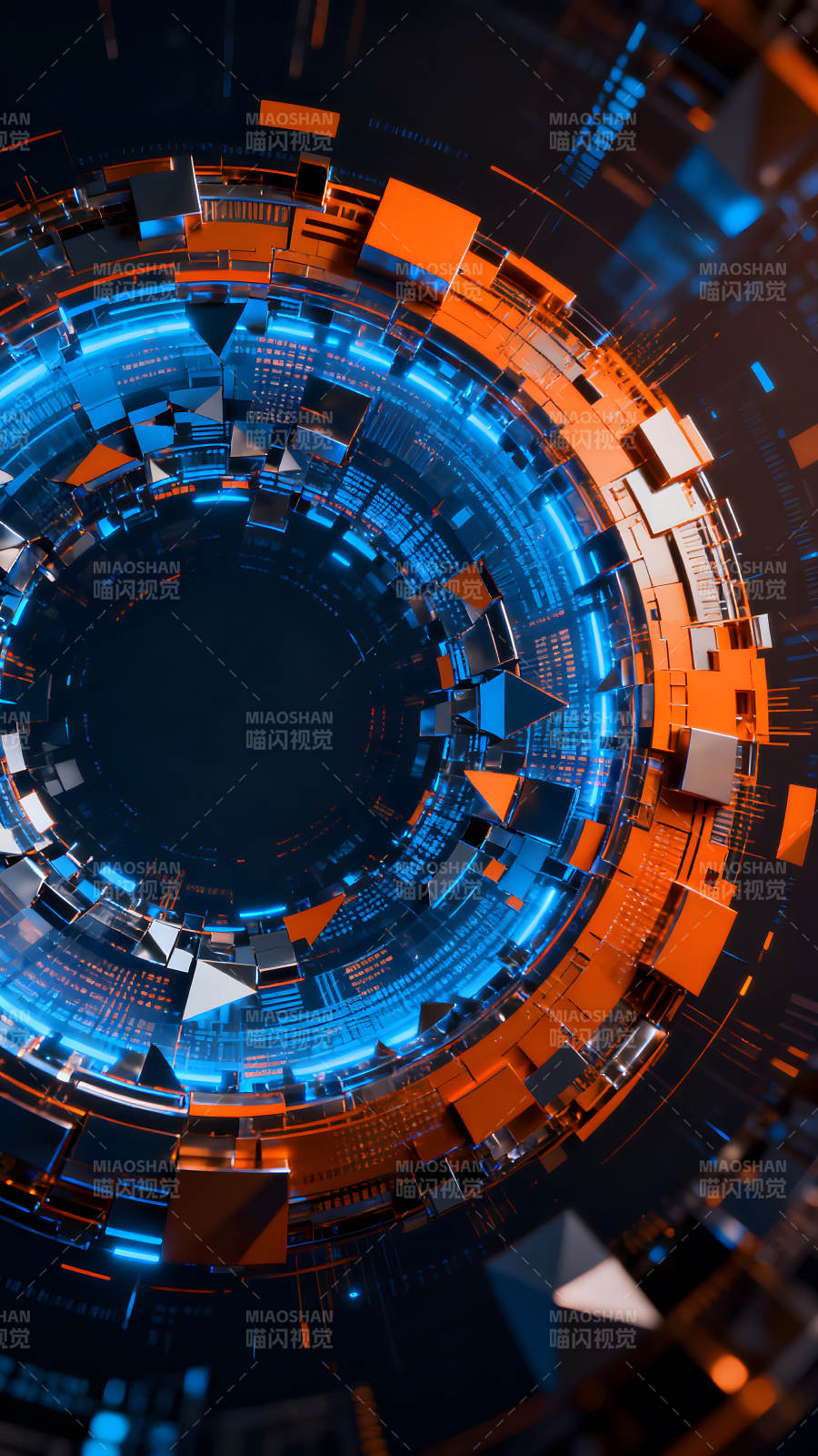 科技感抽象圆环设计图片