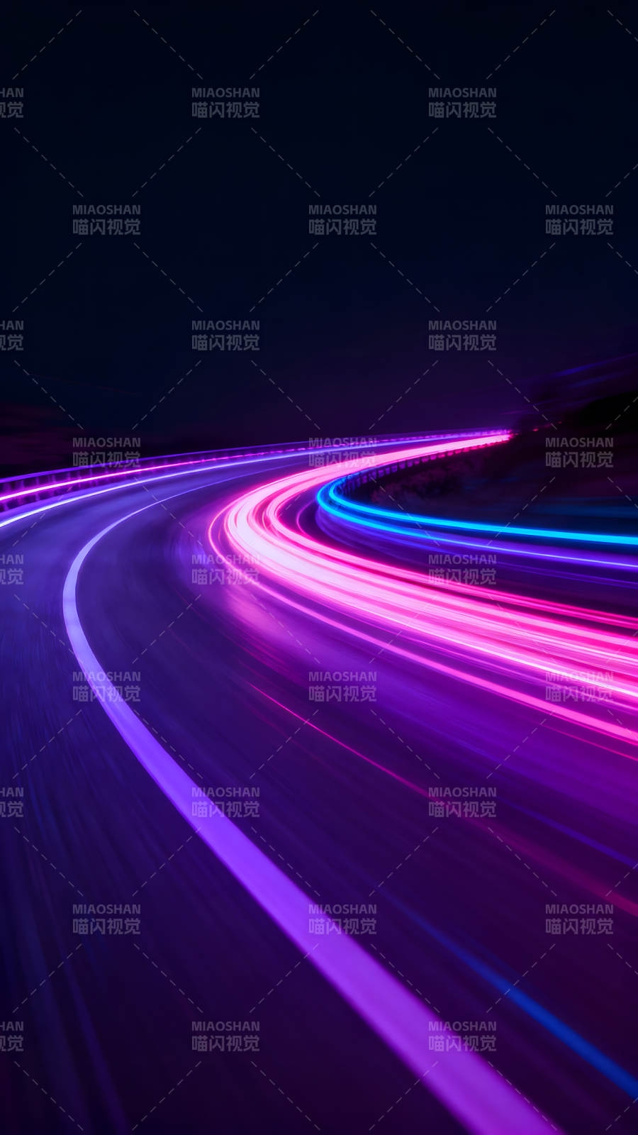 夜间高速公路光轨图片