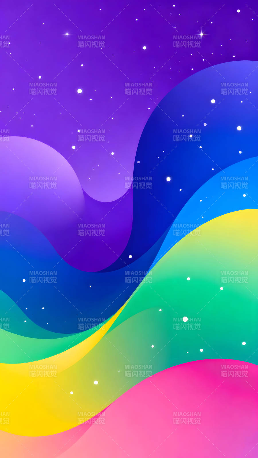 渐变星空抽象画图片