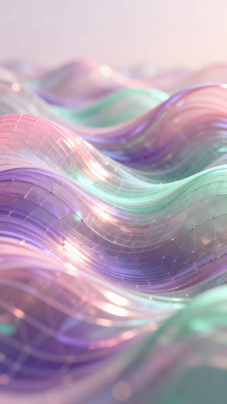 柔和波浪抽象艺术梦幻光影图片