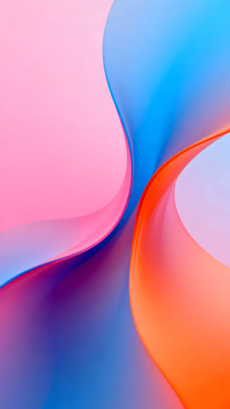 抽象多彩的流动曲线艺术感十足的壁纸图片