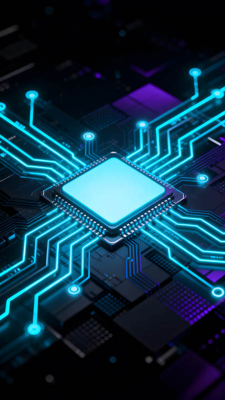 芯片电路板数字科技感十足图片